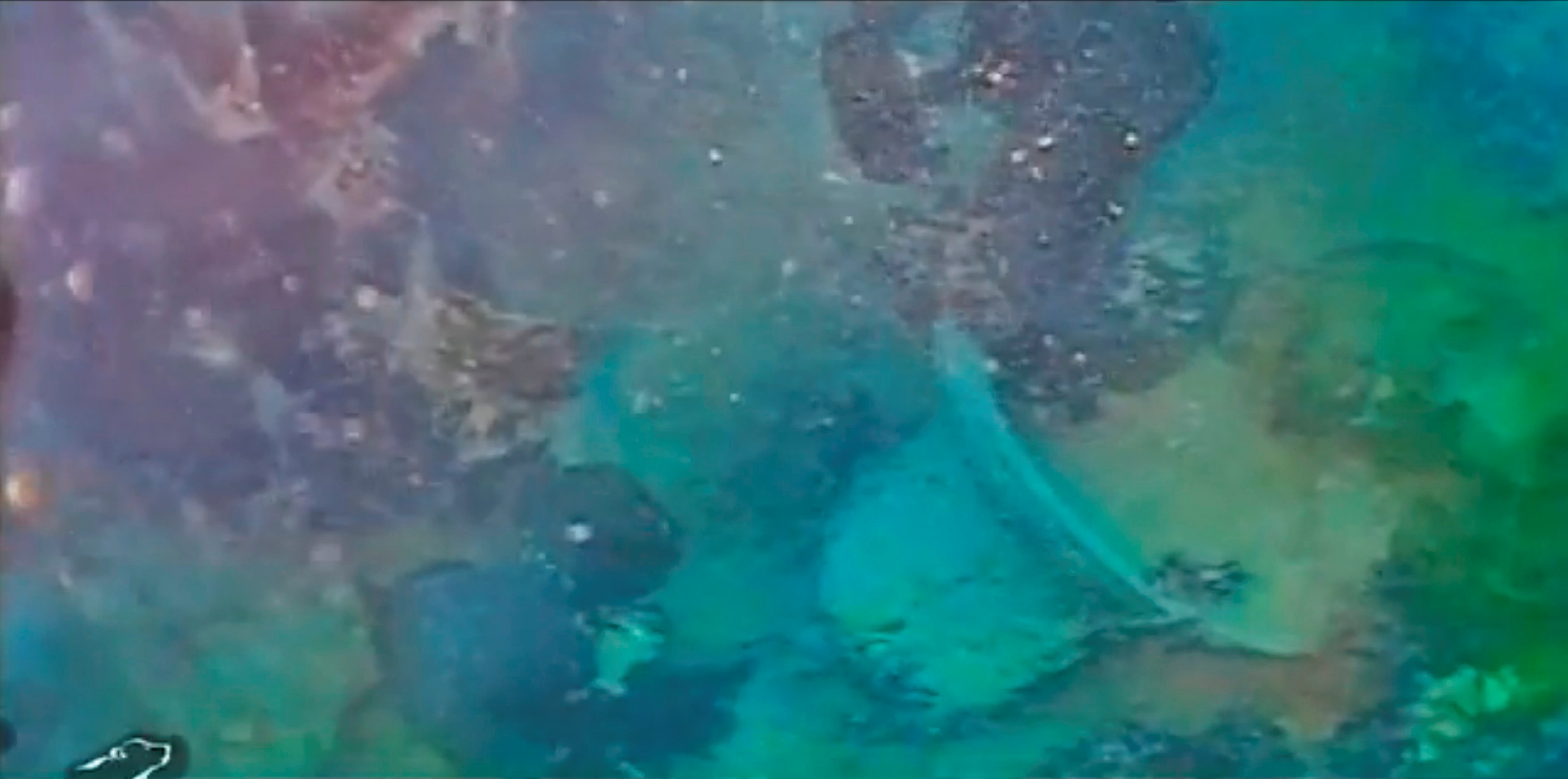 A still image captured from a video footage from the research vessel Martin Bergmann of the Arctic Research Foundation shows what they say is the wreckage of the of HMS Terror in the bottom of Terror Bay in Canada on September 3, 2016.  (Courtesy Arctic Research Foundation/Handout via Reuters) 