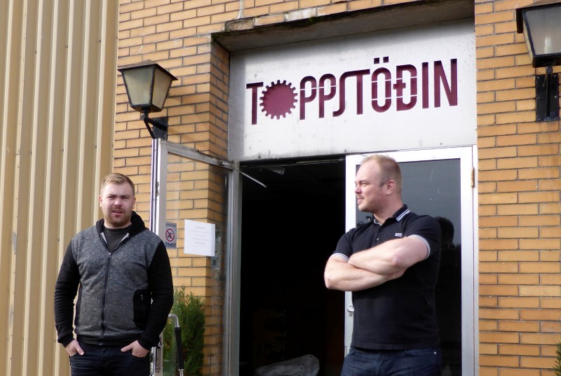 Start-up firm Icewind’s founder and CEO Saethor Asgeirsson and Chief Business Development Officer Thor Bachmann pose for a picture in front of the company’s headquarters in Reykjavik, Iceland, September 21, 2016. Stine Jacobsen / Reuters)