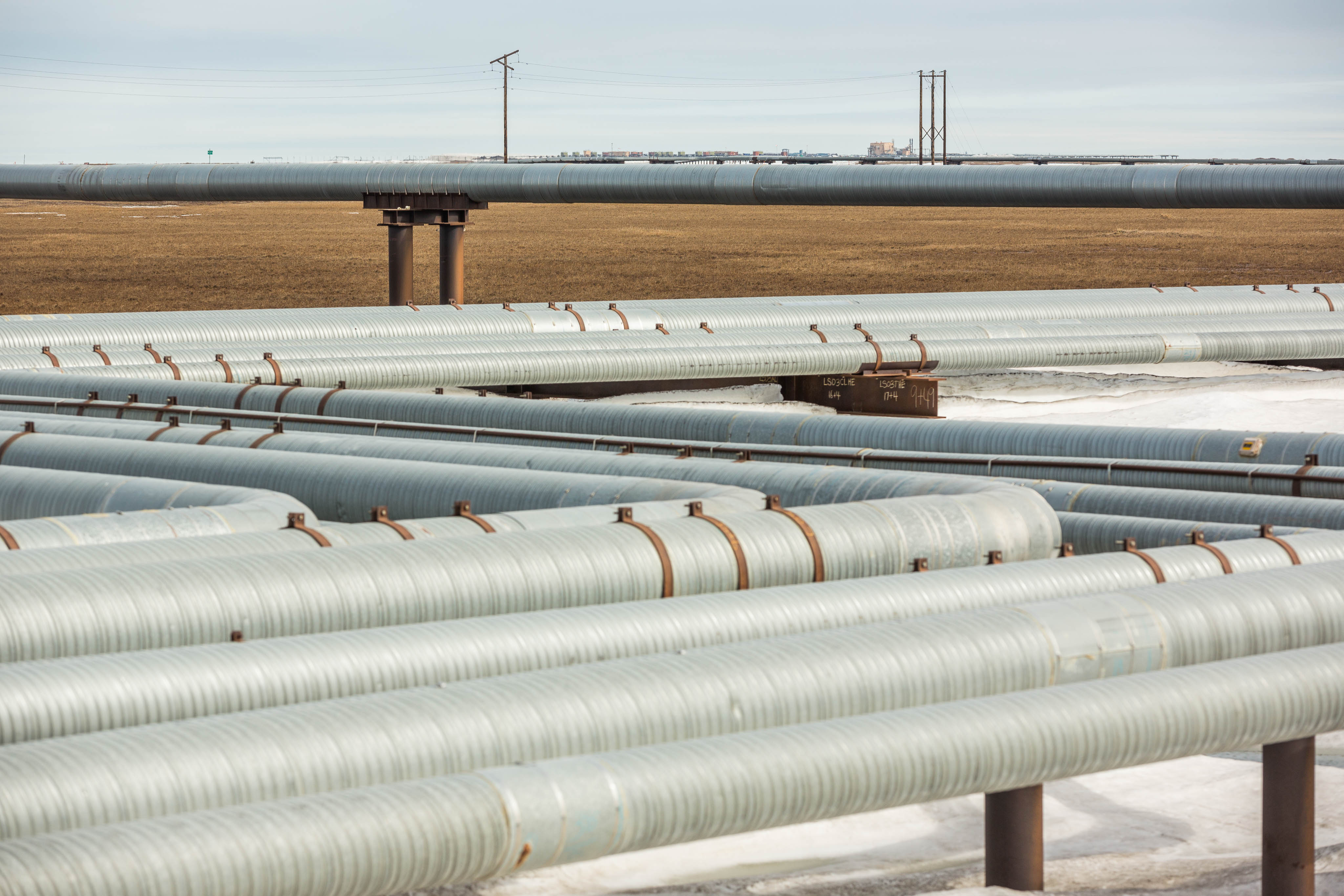 Pipelines at Prudhoe Bay on Alaska's North Slope on Friday, May 22, 2015. (Loren Holmes / Alaska Dispatch News)