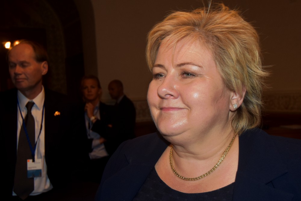 Norway's Prime Minister Erna Solberg and Nordic neighbours stand firm on Russian sanctions, but are open for dialogue on Arctic issues. (Thomas Nilsen / The Independent Barents Observer)