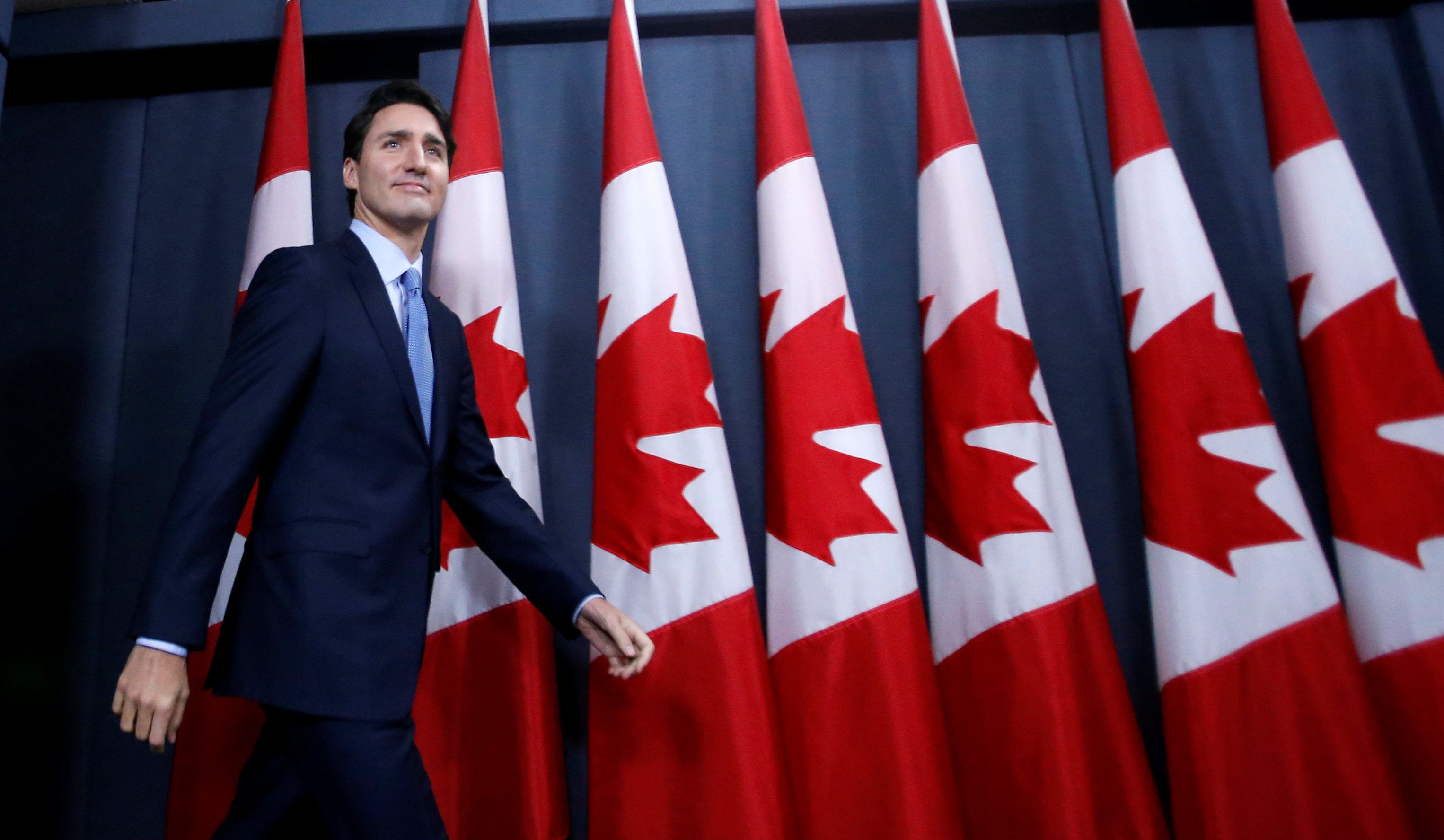 Canada's Prime Minister Justin Trudeau arrives at a news conference in Ottawa, Ontario, Canada, December 12, 2016. (Chris Wattie / REuters)