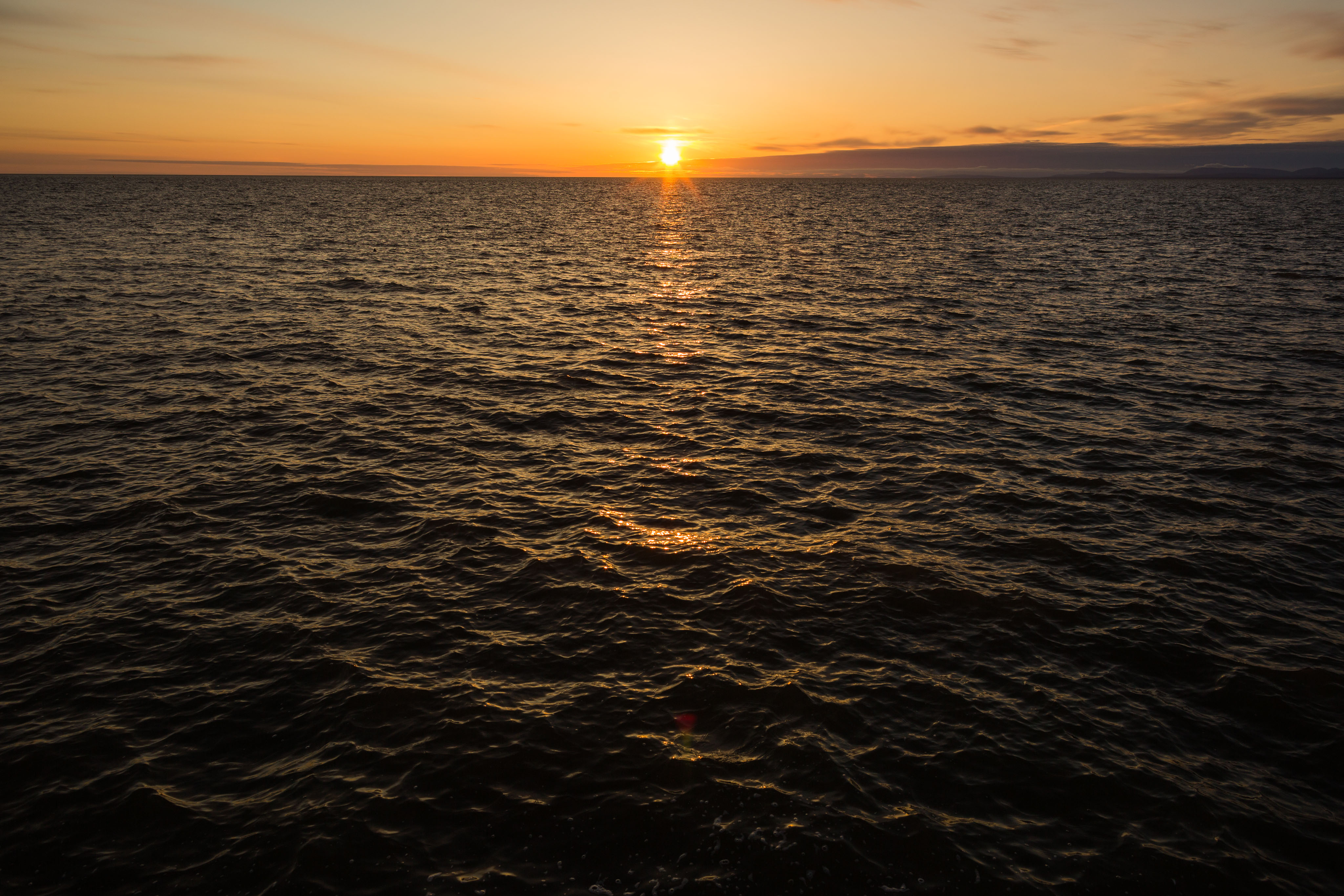 Sunset on the Chukchi Sea in Kotzebue on Monday, August 31, 2015. President Obama will visit the Northwest Arctic community on Wednesday, the first time a president will set foot in the American Arctic.
