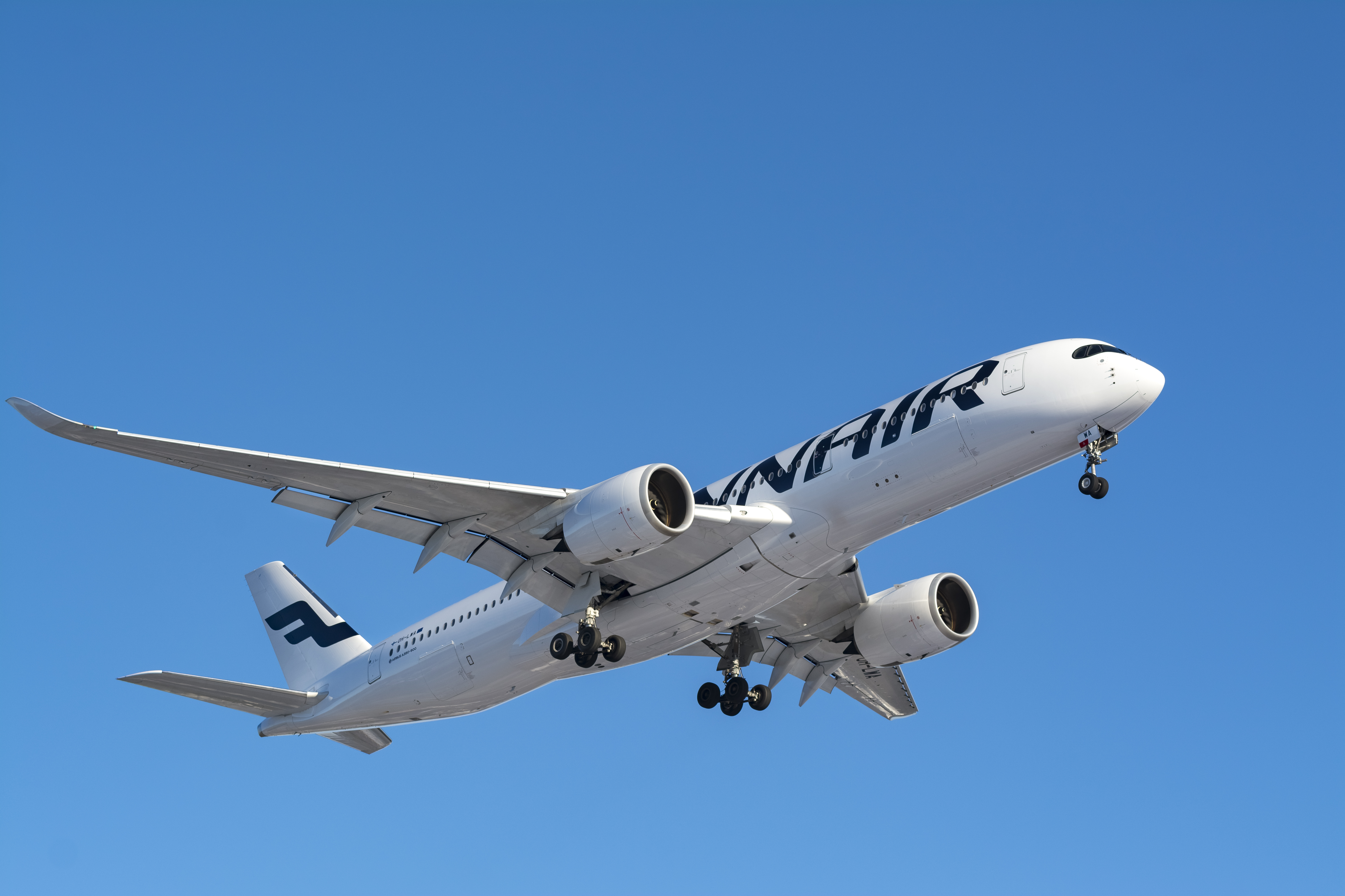 A Finnair Airlines Airbus A350 landing at Helsinki-Vantaa Airport in Finland on, March 11, 2017. (Getty)