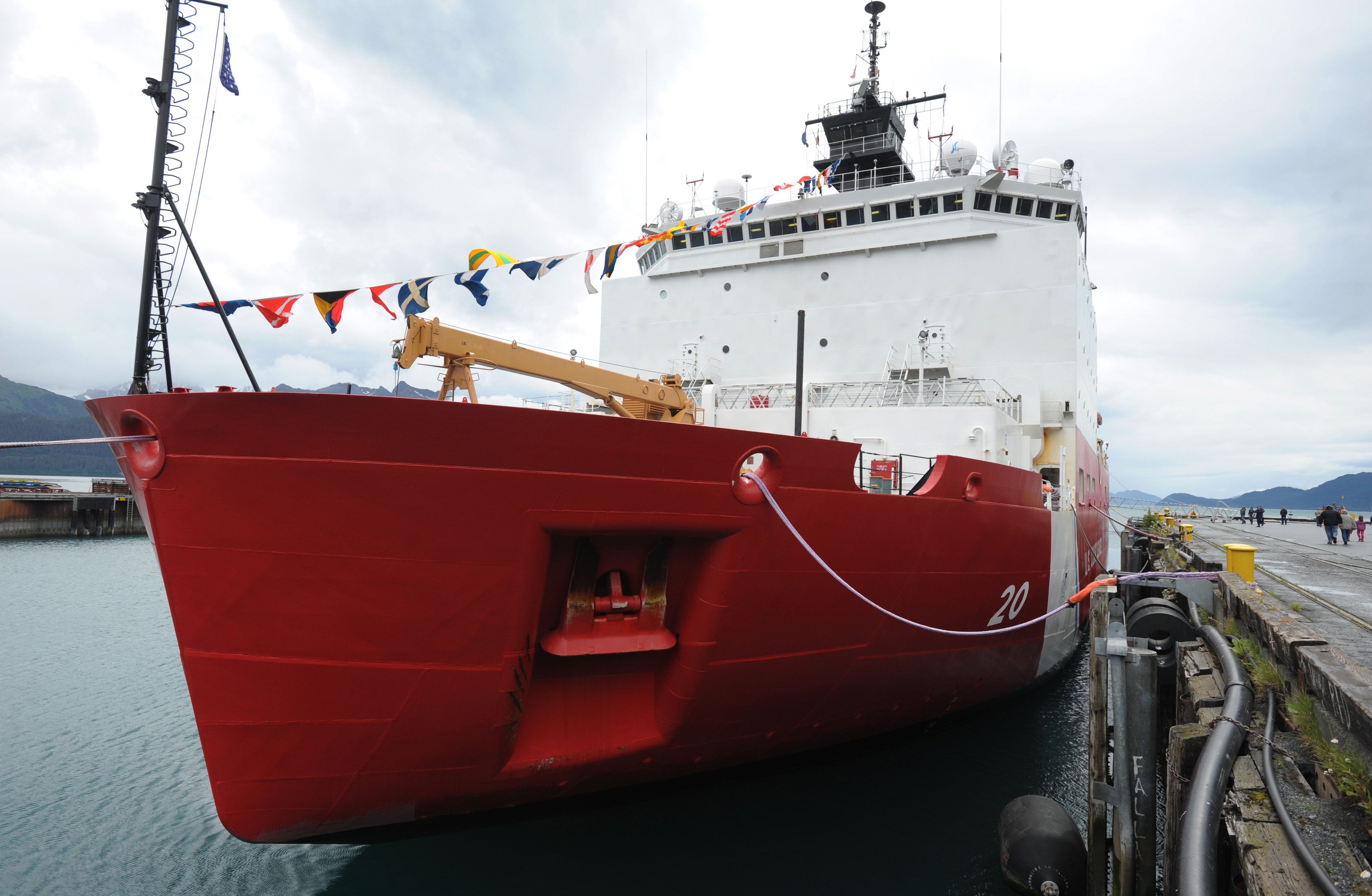 The U.S. Coast Guard Cutter Healy, a 420-foot icebreaker and scientific research vessel based in Seattle, was open for public tours while moored in Seward as the Coast Guard celebrated its 224th birthday on Monday, August 4, 2014. (Bill Roth / Alaska Dispatch News file photo)