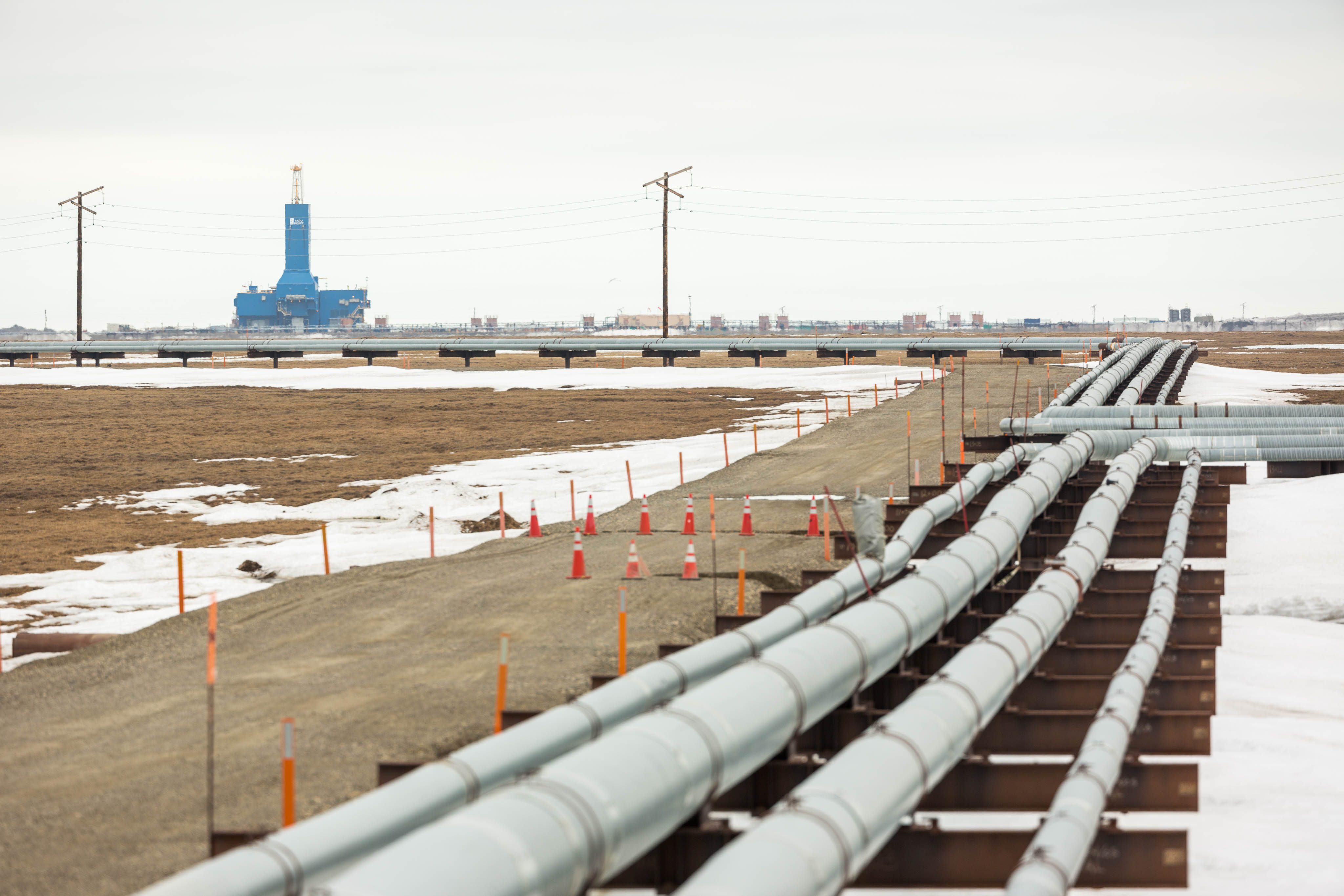 BP's Parker Rig 272, viewed from the Lisburne Production Center in Prudhoe Bay on Friday, May 22, 2015. (Loren Holmes / Alaska Dispatch News)