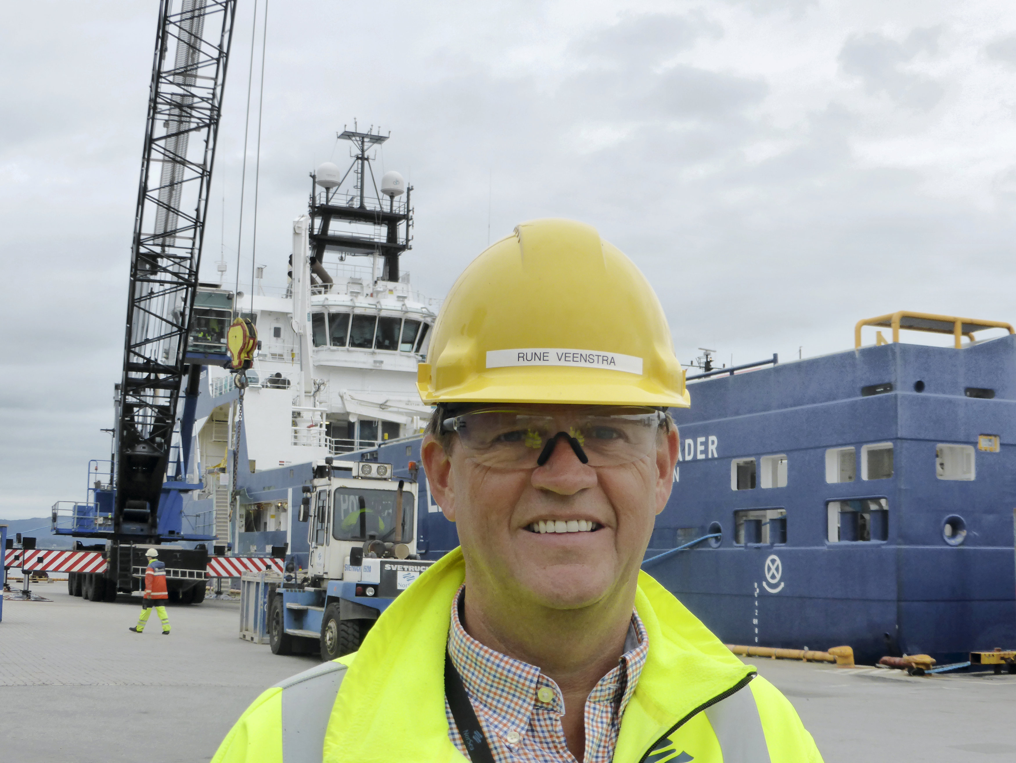 Rune Veenstra, the managing director of the port poses for the picture in Dusavik, Norway August 28, 2017. (Gwladys Fouche / Reuters)