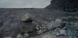 Time-lapse footage shows the dramatic retreat of a glacier in Iceland