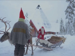 Santa Claus sets off from the Arctic Circle on annual Christmas journey