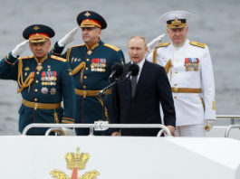 On Navy Day, Putin reiterates Arctic ambitions, calls US main threat to Russia