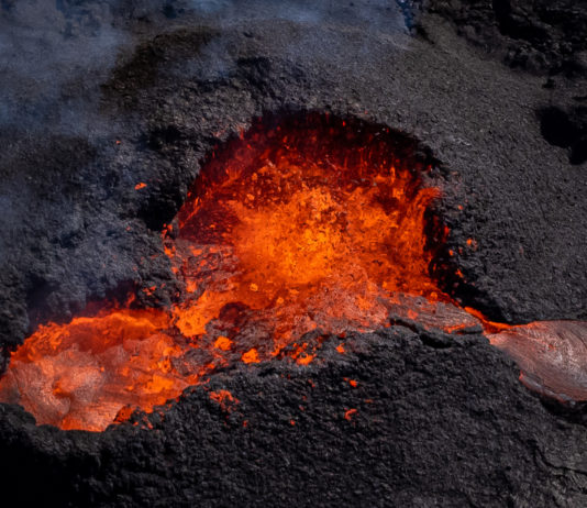 Researchers say lava flow has slowed down at Icelandic volcano