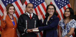 Mary Peltola, the first Alaska Native elected to Congress, is sworn in