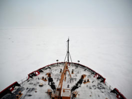 Icebreaker Healy sails alone to the North Pole