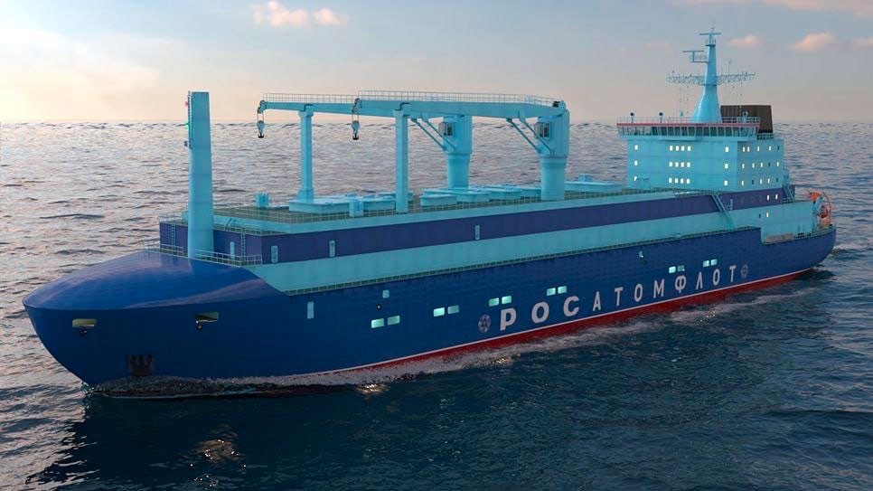 Russia’s new storage vessel for spent nuclear fuel is designed for sailing in Arctic sea-ice